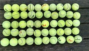 50 USED TENNIS BALLS, FREE SHIPPING, $10 EXTRA SHIPPING TO WEST COAST, NO PO BOX