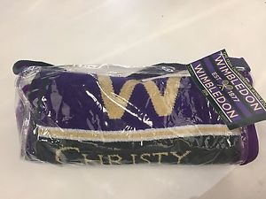 Christy Wimbledon Mens Championship Towel 2016 - Green-Purple - 27" x 52" NEW!