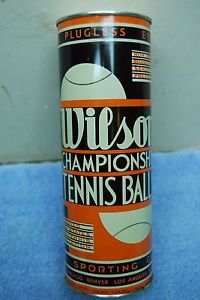 1950's Vintage Wilson Championship Tennis Balls Unopened Can ~ Advertising Tin !