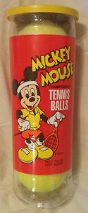 Vintage Wilson Walt Disney World Mickey Mouse Tennis Balls-USA Sealed Set of 3