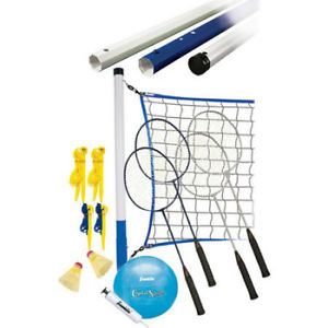 Net Volleyball Badminton Sites Sports Poles Multi Purpose Set Family Party Fun