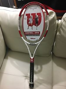 Brand New Wilson 16x18 Six One 95 Tennis Racket Grip Size 4 1/4