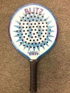 Wilson Blitz 4 1/4 Platform Tennis Paddle (True Grit Padel Pop 390g High Density