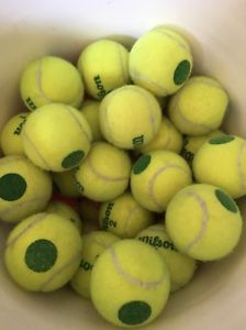 35 LOW COMPRESSION USED TENNIS BALLS- WOW! DOGS LUV THEM