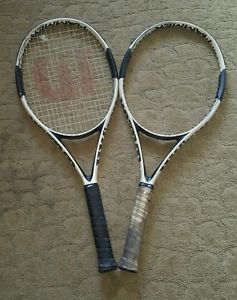 Lot Of 2 Wilson Carbon Matrix Hammer 6 Oversize Tennis Racquet. 4 3/8