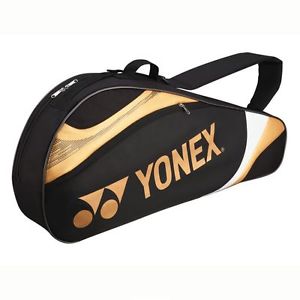 Yonex Basic Tournament 3 Pack Bag - Black/Gold