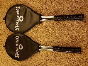 2 Vintage Spalding Aluminium Frame Tennis Racquets - Rackets  4 1/2 L  52-292