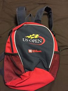 Wilson US Open Mini tennis racket sling bag with ball pocket Navy Red 2 Pockets