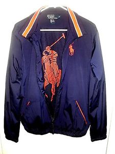 2pc Pants Jacket Polo Ralph Lauren Big Pony Navy Blue Tennis Warmup M