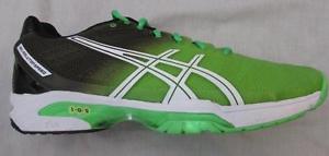 ASICS mens tennis shoes 12 gel resolution speed flash green white black NEW