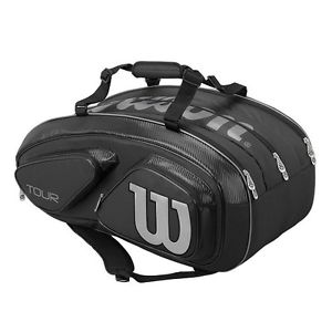 WILSON Tour V 15 pack tennis racquet racket bag - Black - Authorized dealer