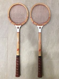 Vintage Bancroft International Wood Wooden Squash Racquet Racket Lot Set Japan