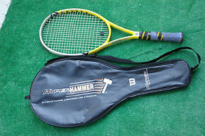 Wilson 6.6 Hyper Hammer Carbon Racquet No. 4, grip 4 1/2" & carry bag