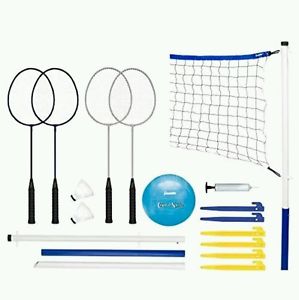 Franklin Sports Recreational Badminton and Volleyball Combo Set