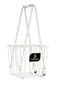 HOPARAZZI Pro Elite 125 Tennis Ball Basket Bright White