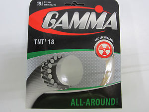 **NEW**  LOT OF 5 SETS GAMMA TNT2 18 (1.17) NATURAL SYN GUT TENNIS STRING