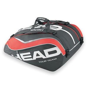 *NEW* Head Tour Team 2015 Monstercombi 12 Pack Charcoal Tennis Bag