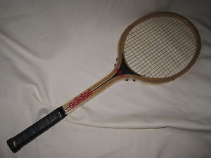 Adidas ads 060 Wooden Tennis Racquet Glass Fibre Welded Wood 4 3/8 Grip Vintage