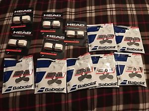 7 Babolat RPM BLAST + VS HYBRID AND 5 Hiydrosorb Pro Grips