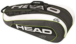 Head 2016 Djokovic 9R Supercombi Tennis Bag (Black/White)