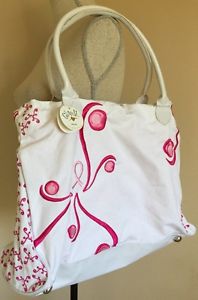 Glove It Women's Signature Tennis Tote Pink Ribbon Embroidered Breast Awareness