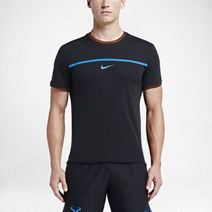 2016 NIKECOURT AEROREACT RAFAEL NADAL CHALLENGER MEN TENNIS TOP Black (L) 801704