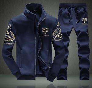 Men's Sportswear Set Embroidery Tracksuits Stand Collar Sweatshirts & Coats