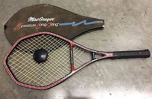 MacGregor Bergeron Long String 100% Graphite RARE Vintage Tennis Racquet Case