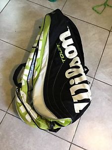 Wilson Tour Tennis Racquet Bag Good Condition Holds Six Racquets