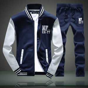 Men casual Jacket sportswear tracksuit set sweatshirt survetement jogger hoodies