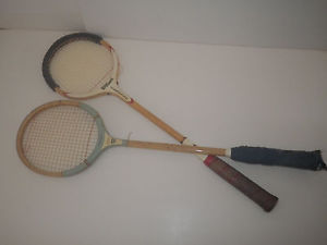 2 Vintage Wood Wilson Classic Grays Cambridge University Squash Badminton Racket