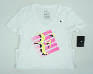 NWT! Nike Roger (Roger Federer) Vneck Legend Tee Wmns Size S 807813 (#2122)