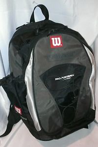 WILSON TRIAD ALL GEAR RACQUETBALL Backpack Black BAG Gym Carryier Tennis Squash