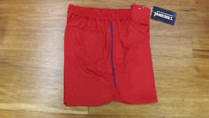 Vtg Tennis Shorts NOS sz Small Red w/Blue Piping By Vanderbilt