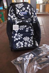 JETPAC LIFE IS TENNIS BAG RACKET BACKPACK SLING BAG NEW W/TAG BLUE WHITE FLORAL