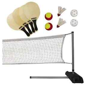 Badminton, Pickleball & Tennis 3-Sport Game Set for Outdoor/Backyard Play & Fun