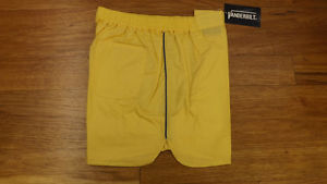 Vtg Tennis Shorts NOS sz Lrg Yellow w/Blue Piping By Vanderbilt