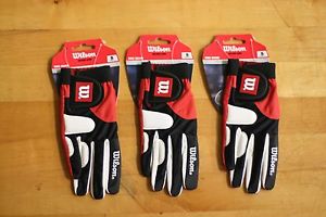 WILSON RACQUETBALL GLOVE RED ZONE, RED/ BLACK/ WHITE RIGHT HAND SMALL S 3 Gloves