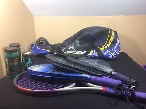 4 Racquetball Rackets Balls and Bag