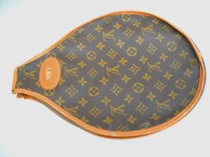 Authentic Louis Vuitton Vintage Monogram Tennis Racket Cover Free Shipping