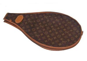 Vtg 1970s-80s Louis Vuitton Monogram Logo Canvas Tennis Racket Racquet Cover #1