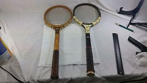 2 Vintage wooden Tennis Rackets,Harry C Lee & Franck Koreca wooden Rackets