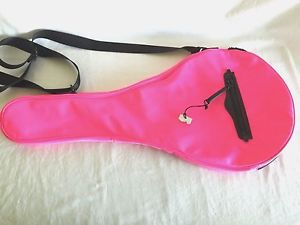 REBECCA MINKOFF HOT PINK NYLON TENNIS RACQUET COVER