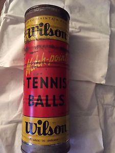 Vintage Wilson Tennis Balls Sealed Can 1960's Metal Can