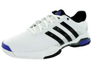 Adidas Men's Barricade Team 4 White/Black/Iron Metallic Tennis Shoe 11 Men Us