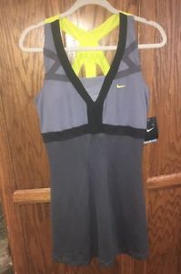 Women's Nike Black & Gray & Green Tennis Dress Size Large New