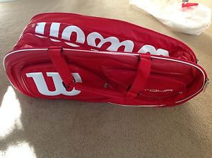 WILSON TOUR V RED 15 PACK TENNIS BAG