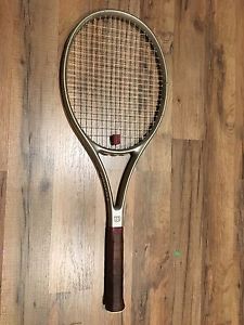 Wilson Profile 95 Tennis Racquet 4 3/8" Brand New Strings, Nice Leather Grip