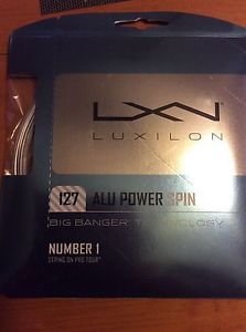 LUXILON ALU POWER Soft 16L tennis racquet racket string -silver