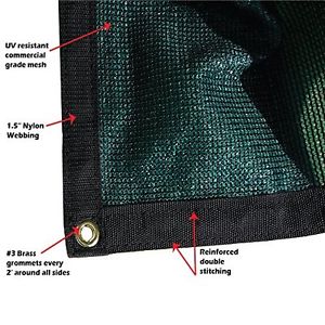 MP - Mighty Products 90% Shade Mesh/Net/Cloth/Tarp, Green, 14'' x 20''